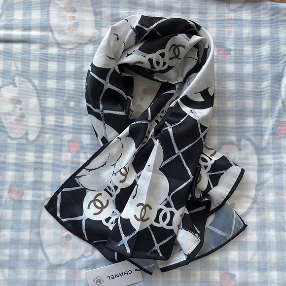 Chanel Camellia Square Scarf - Picture 1 of 5
